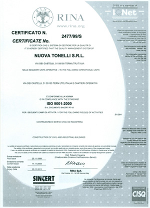 Certificazione norma ISO 9001:2015